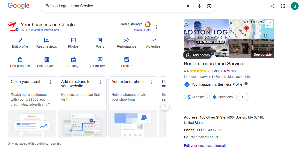 Boston Logan Limo Service website